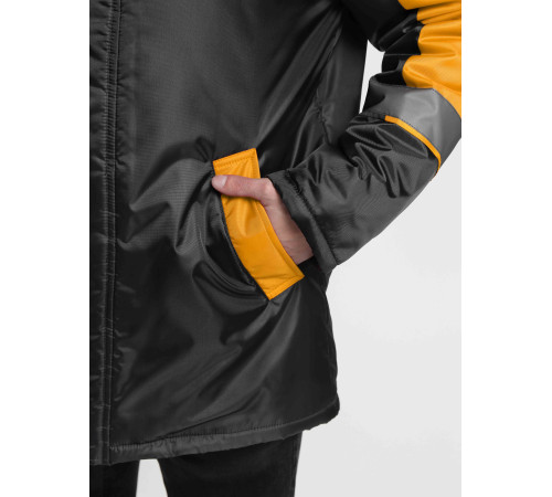 Куртка зимняя Стандарт (Оксфорд), черный/оранжевый