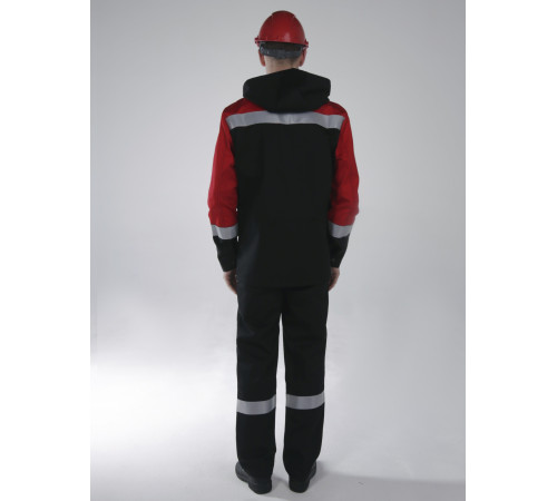 Костюм Эксперт-Антистат МВО (тк.Смесовая,245) п/к, черный/красный