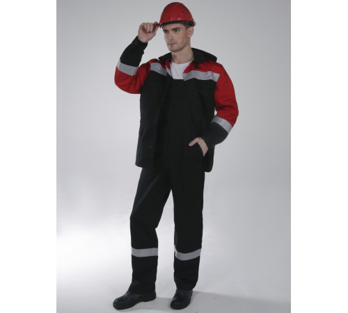 Костюм Эксперт-Антистат МВО (тк.Смесовая,245) п/к, черный/красный
