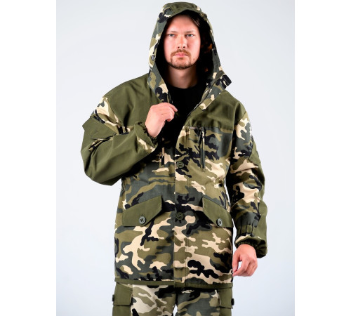 Костюм мужской Горка-Тактик д/сезонный (тк.Рип-стоп,220), КМФ Мультикам/хаки