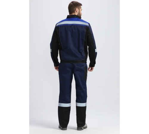 Костюм Виват-1 Премиум IMP (тк.Смесовая,240) брюки, т.синий/черный/васильковый