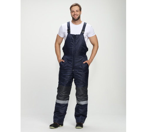 Костюм зимний Профи (тк.Оксфорд) п/к, т.серый/т.синий