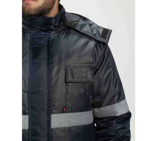 Костюм зимний Профи (тк.Оксфорд) п/к, т.серый/т.синий