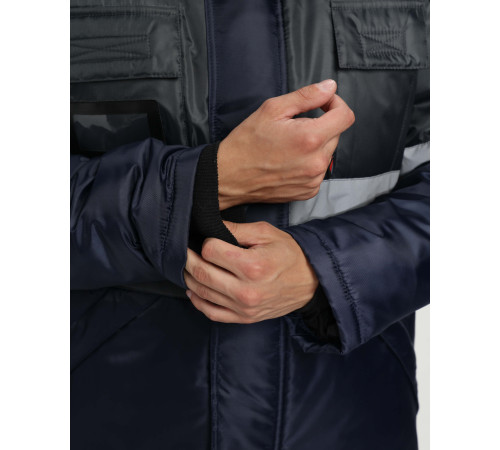 Костюм зимний Профи (тк.Оксфорд) п/к, т.серый/т.синий