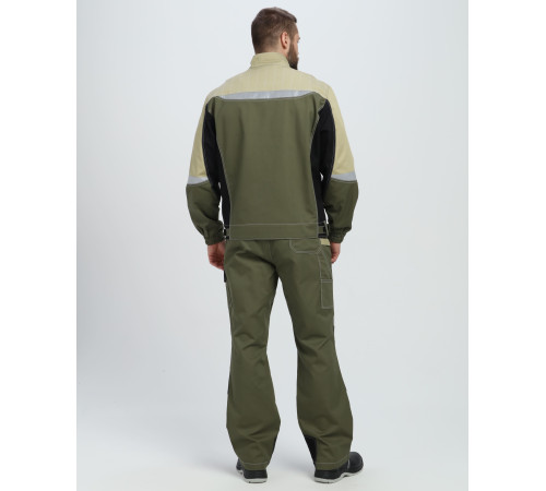 Костюм Формула-2 CH МВО (тк.Смесовая,240) п/к, хаки/черный/бежевый