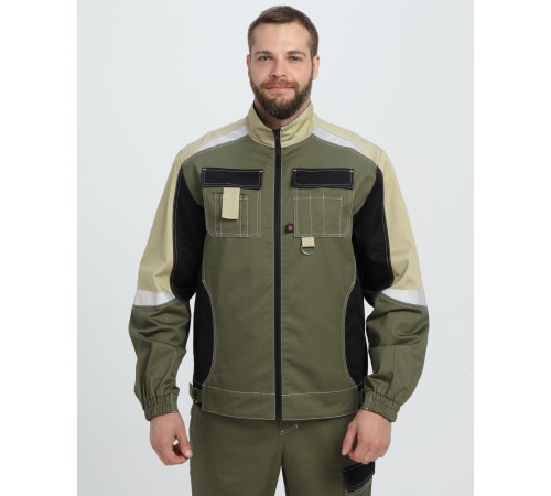 Костюм Формула-2 CH МВО (тк.Смесовая,240) п/к, хаки/черный/бежевый