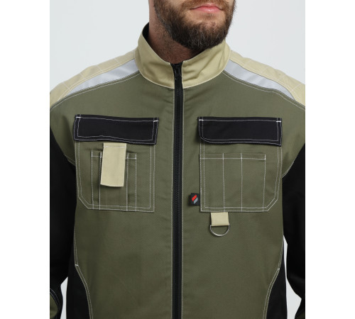 Костюм Формула-2 CH МВО (тк.Смесовая,240) п/к, хаки/черный/бежевый