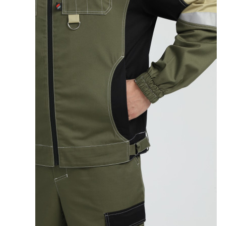 Костюм Формула-2 CH МВО (тк.Смесовая,240) п/к, хаки/черный/бежевый