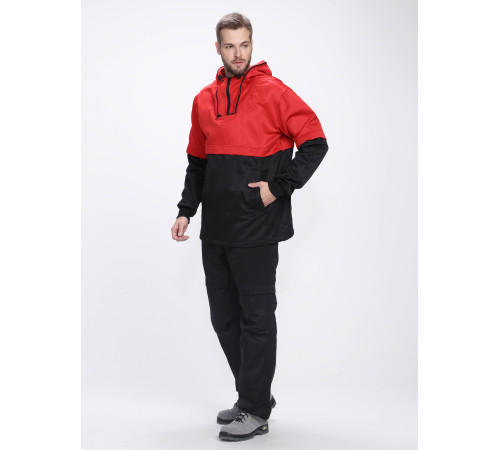 Костюм мужской Защита (тк.Смесовая,240), красный/черный