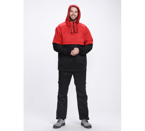 Костюм мужской Защита (тк.Смесовая,240), красный/черный