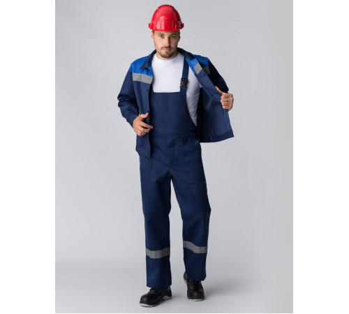 Костюм Труженик-2 СОП (тк.Смесовая,210) п/к, т.синий/васильковый