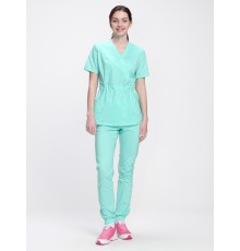 Костюм женский хирургический Модерн-004 (тк.Стрейч,120) MedLine, мятный