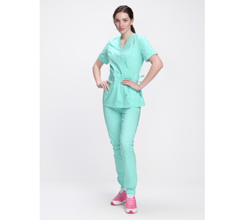 Костюм женский хирургический Модерн-004 (тк.Стрейч,120) MedLine, мятный