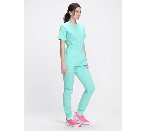 Костюм женский хирургический Модерн-004 (тк.Стрейч,120) MedLine, мятный