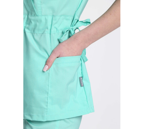 Костюм женский хирургический Модерн-004 (тк.Стрейч,120) MedLine, мятный