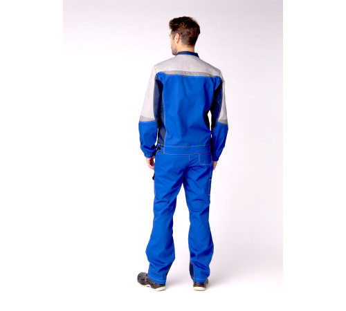 Костюм Формула (тк.Смесовая,240) п/к, васильковый/т.синий/серый