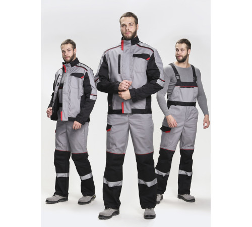 Костюм Сервис NEW (тк.Смесовая,240) п/к, серый/черный