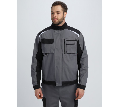 Куртка Милан CH (тк.Смесовая,260), т.серый/черный