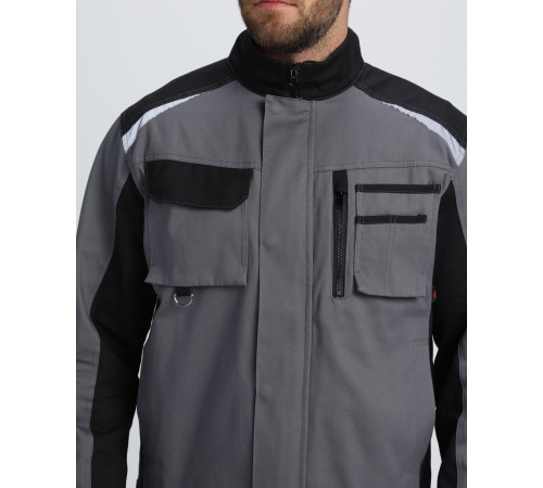 Куртка Милан CH (тк.Смесовая,260), т.серый/черный