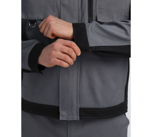 Куртка Милан CH (тк.Смесовая,260), т.серый/черный