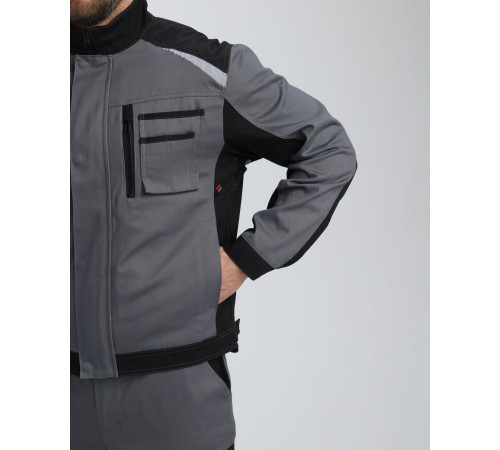 Куртка Милан CH (тк.Смесовая,260), т.серый/черный