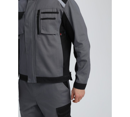 Куртка Милан CH (тк.Смесовая,260), т.серый/черный