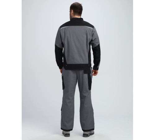 Куртка Милан CH (тк.Смесовая,260), т.серый/черный