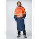 Плащ сигнальный повышенной видимости 3 кл. защиты (ПВХ,270), т.синий/оранжевый