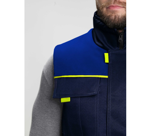 Жилет утепленный Фаворит (тк.Смесовая,210), т.синий/васильковый