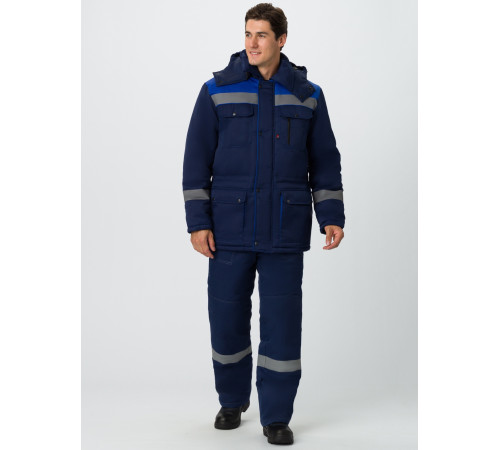 Костюм зимний Титан IMP (тк.Смесовая,210) п/к, т.синий/васильковый
