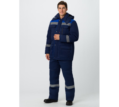 Костюм зимний Титан IMP (тк.Смесовая,210) п/к, т.синий/васильковый