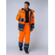 Костюм зимний Дорожник (Смесовая, 210) брюки, оранжевый/темно-синий