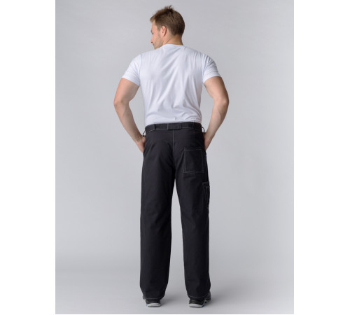 Костюм Флагман-Фаворит-1 (тк.Саржа,250) брюки, т.серый/серый