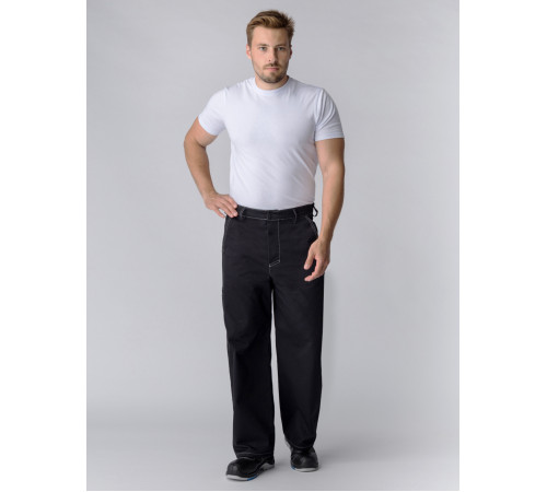 Костюм Флагман-Фаворит-1 (тк.Саржа,250) брюки, т.серый/серый