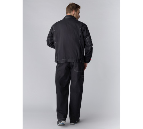 Костюм Флагман-Фаворит-1 (тк.Саржа,250) брюки, т.серый/серый