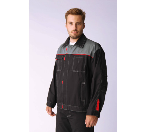 Костюм Флагман-Фаворит-1 (тк.Саржа,250) брюки, т.серый/серый