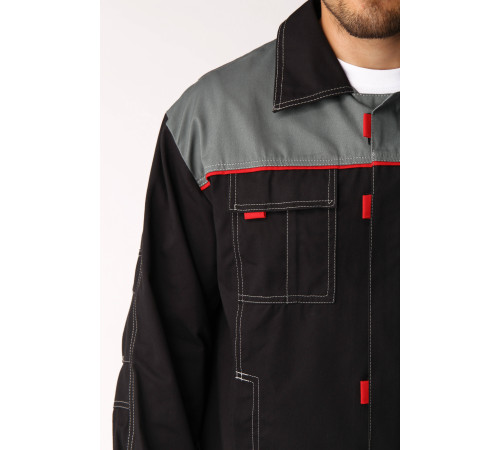 Костюм Флагман-Фаворит-1 (тк.Саржа,250) брюки, т.серый/серый