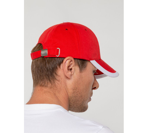 Бейсболка Honor, красная с белым кантом