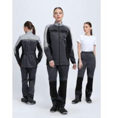 Костюм женский Формула-1 IMP (тк.Смесовая,240) брюки, т.серый/св.серый/черный
