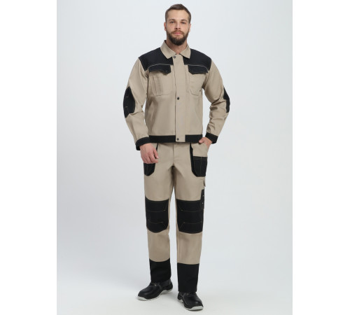 Костюм Вест IMP (тк.Канвас,260) брюки, бежевый/черный Костюм Вест IMP (тк.Канвас,260) брюки, бежевый/черный