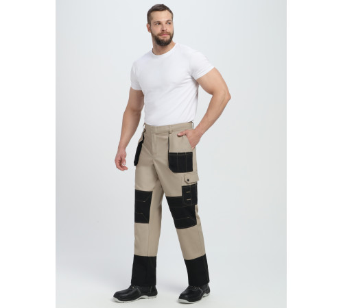 Костюм Вест IMP (тк.Канвас,260) брюки, бежевый/черный Костюм Вест IMP (тк.Канвас,260) брюки, бежевый/черный