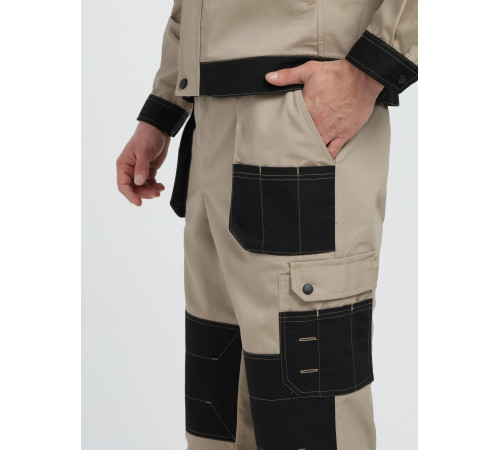 Костюм Вест IMP (тк.Канвас,260) брюки, бежевый/черный Костюм Вест IMP (тк.Канвас,260) брюки, бежевый/черный