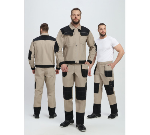 Костюм Вест IMP (тк.Канвас,260) брюки, бежевый/черный Костюм Вест IMP (тк.Канвас,260) брюки, бежевый/черный