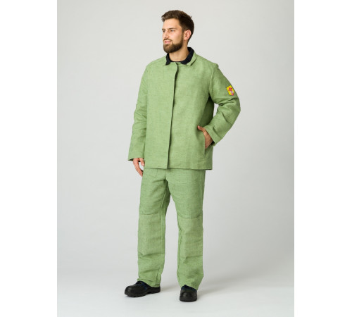 Костюм сварщика усиленный 1 кл.защиты (тк.Брезент, 480), хаки