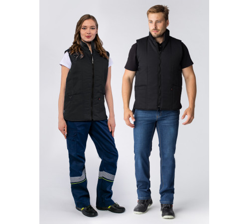 Жилет утепленный Универсальный (тк.Смесовая,210), черный