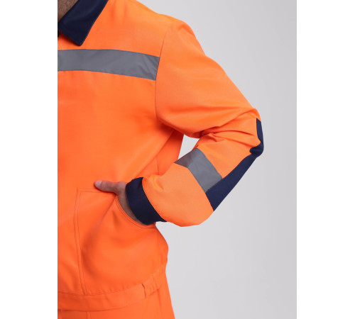 Костюм сигнальный Легион-2 СОП (тк.Смесовая,210) п/к, оранжевый/т.синий