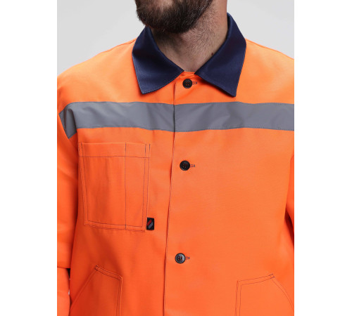 Костюм сигнальный Легион-2 СОП (тк.Смесовая,210) п/к, оранжевый/т.синий