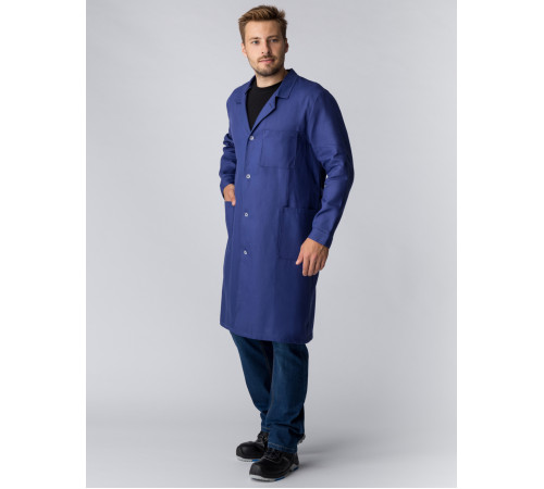 Халат мужской рабочий (тк.Диагональ,195), т.синий