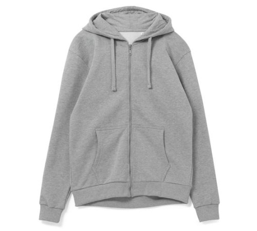 Толстовка на молнии с капюшоном Siverga Heavy 2.0, серый меланж
