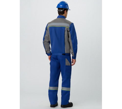 Костюм Практик СОП (тк.Смесовая,210) п/к, васильковый/серый